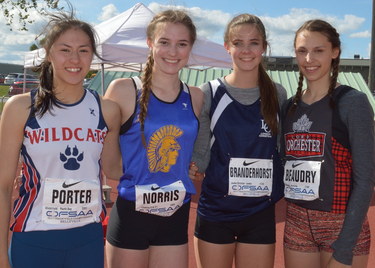 OFSAA top three in senior women's high jump
