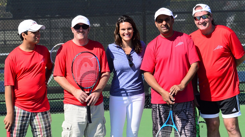 Caroline with players